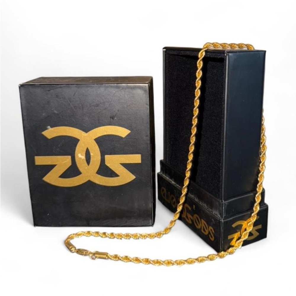 The Gold Gods 22" Yellow Gold Rope Chain Necklace
